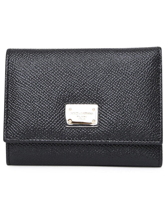 Dolce & Gabbana Black Leather Wallet Women
