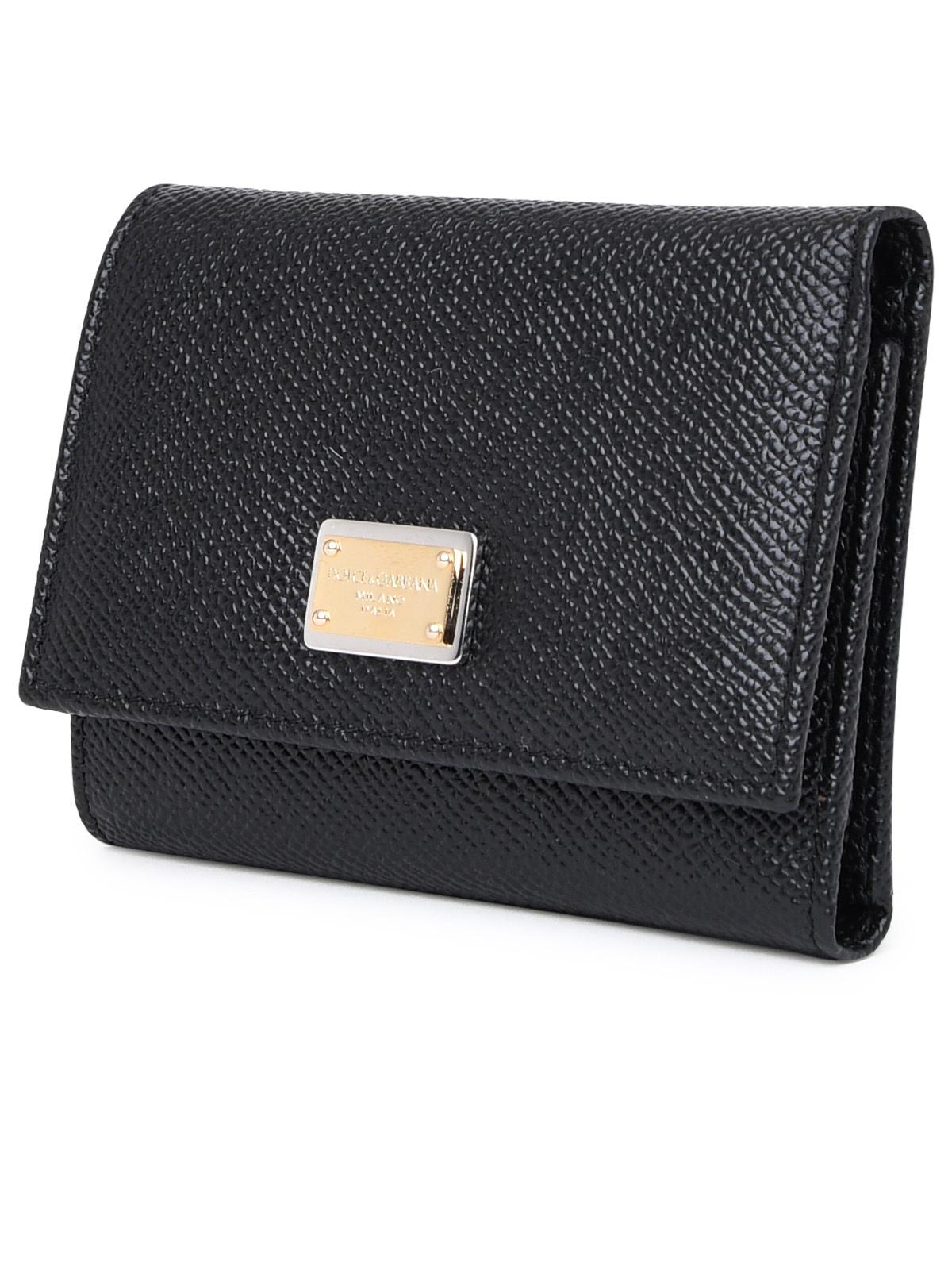 Dolce & Gabbana Black Leather Wallet Women