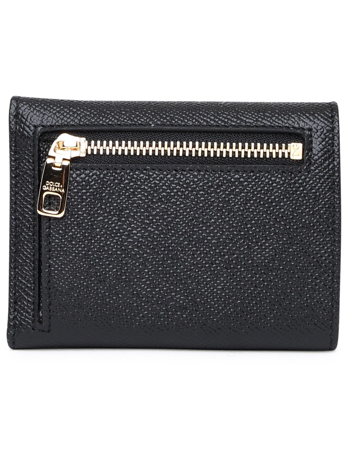 Dolce & Gabbana Black Leather Wallet Women