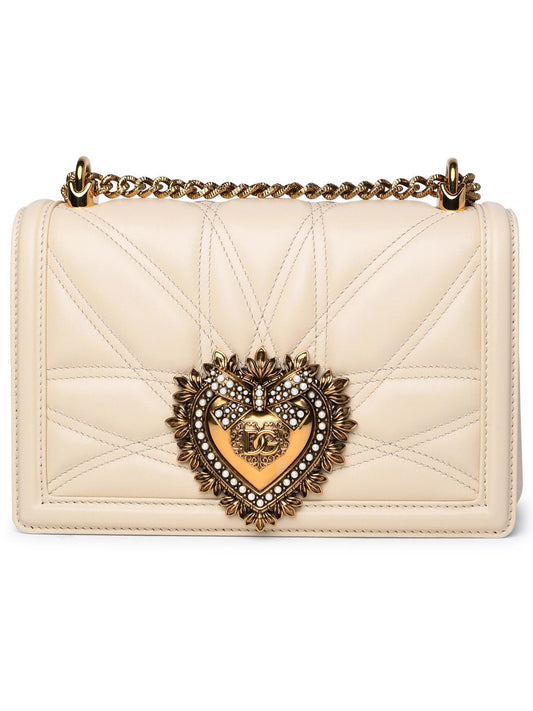Dolce & Gabbana Cream Leather Bag Women