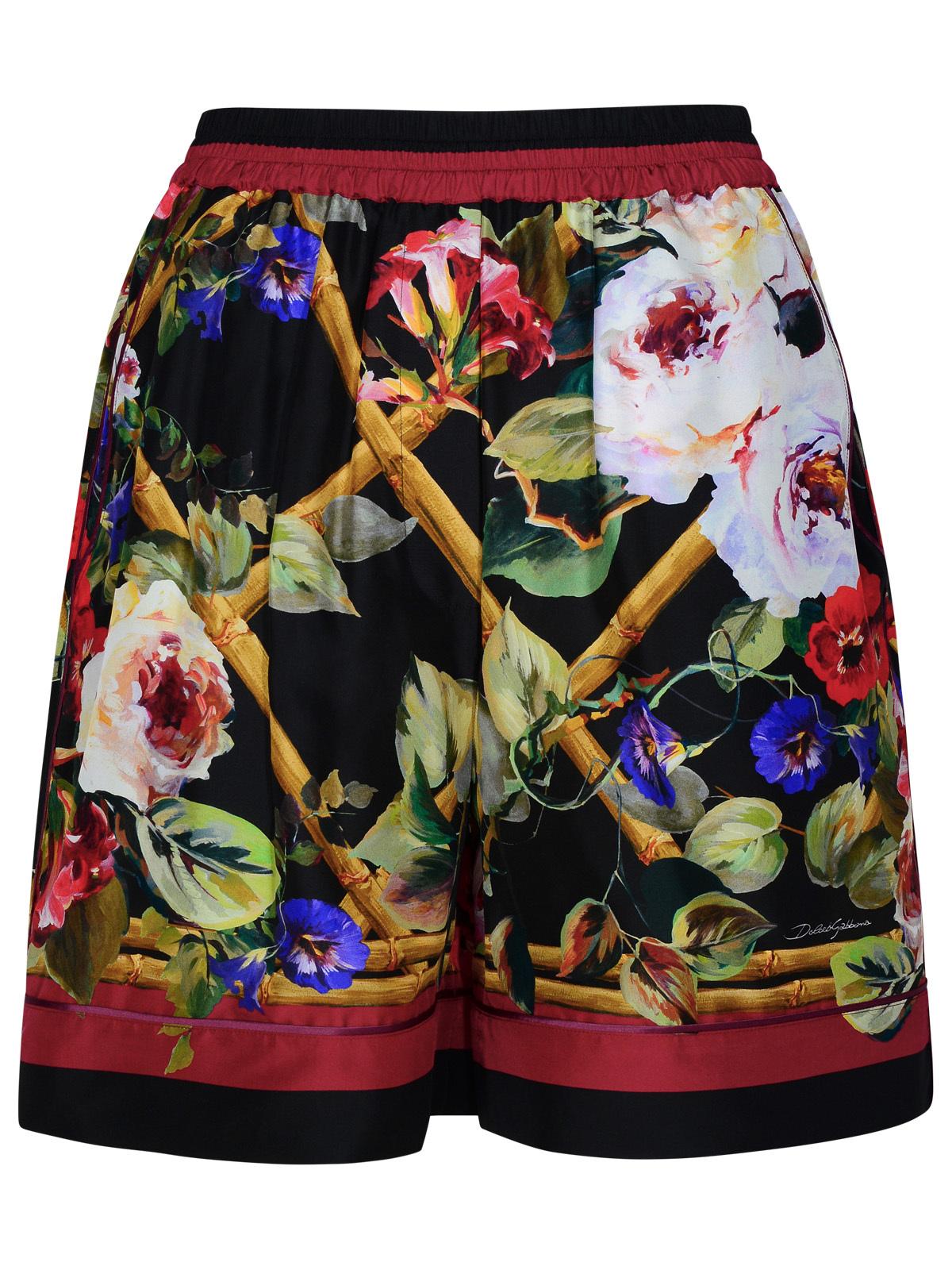 Dolce & Gabbana Multicolor Silk Shorts Women