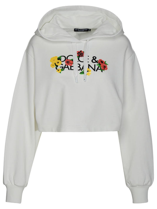 Dolce & Gabbana White Cotton Sweatshirt Women