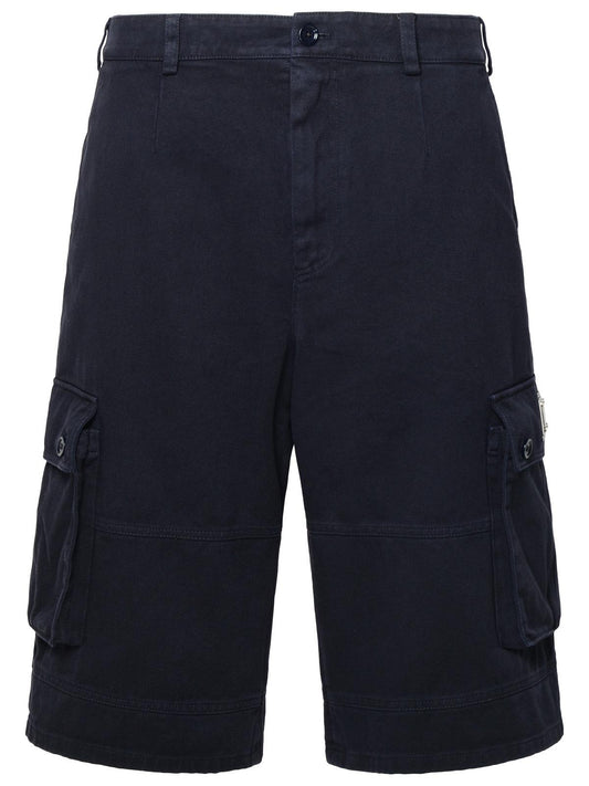 Dolce & Gabbana Blue Cotton Cargo Bermuda Shorts Men