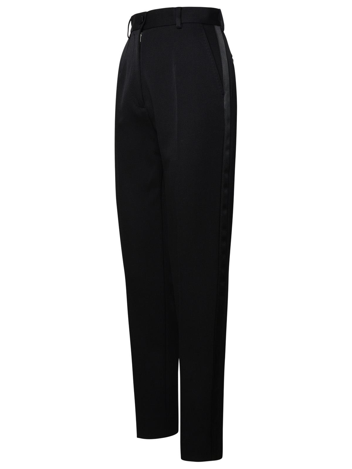 Dolce & Gabbana Black Virgin Wool Blend Trousers Women