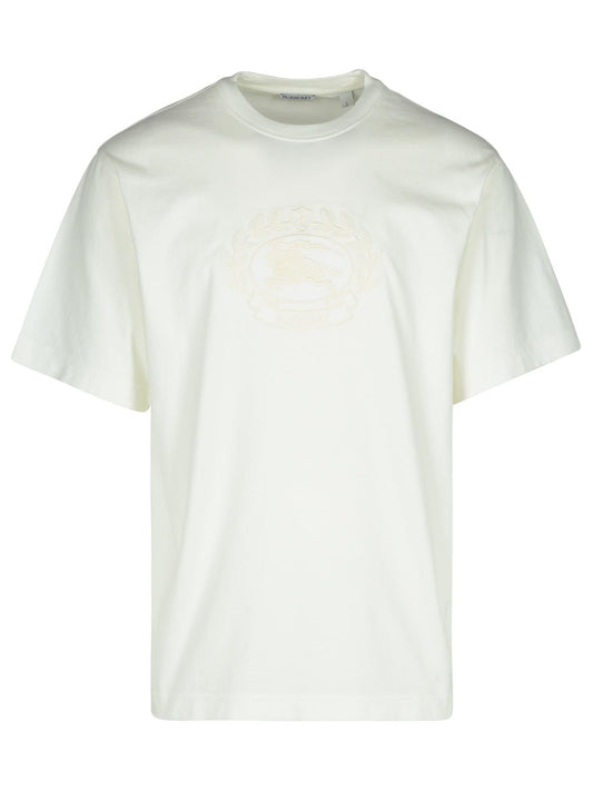 Burberry White Cotton T-Shirt Men