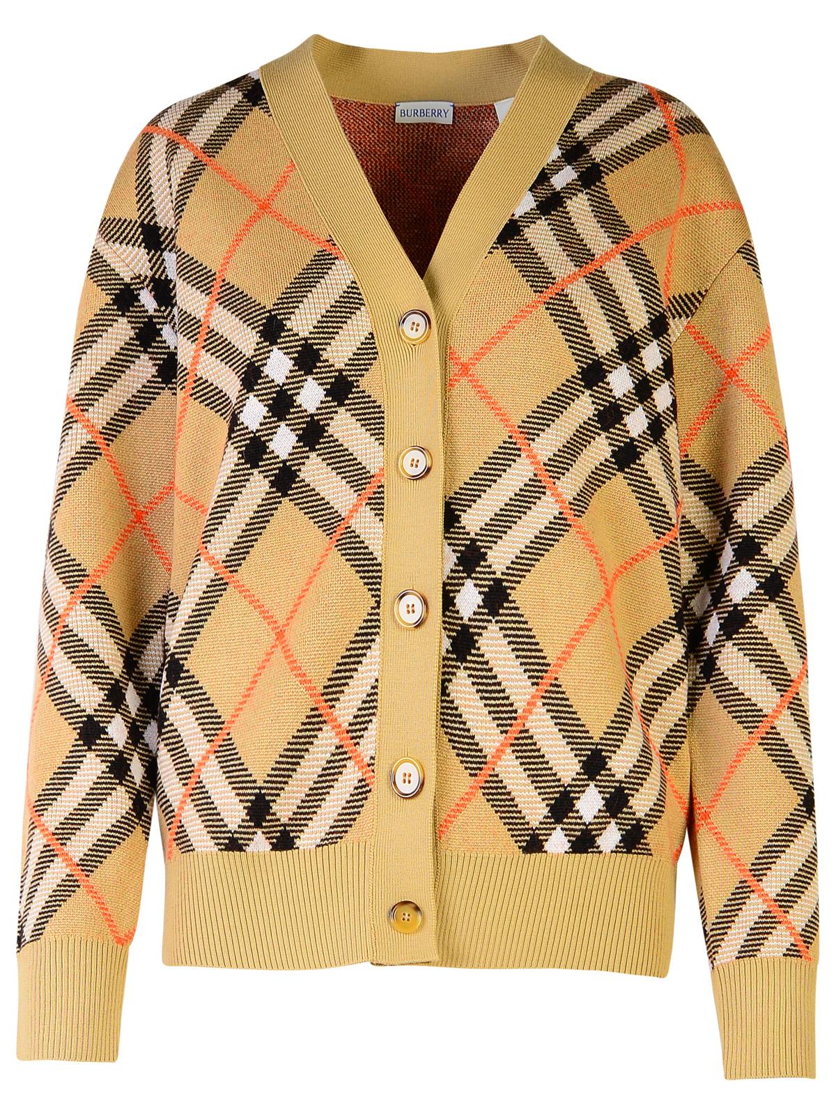 Burberry 'Check' Beige Wool Cardigan Women