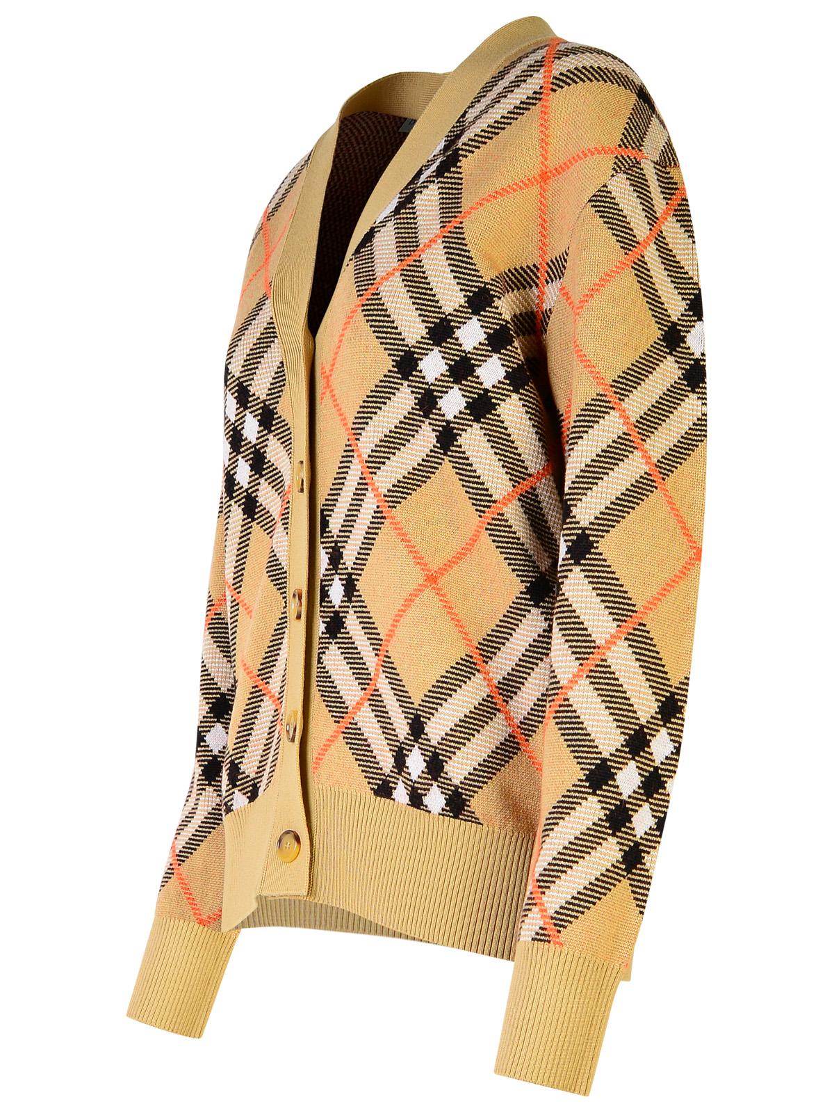 Burberry 'Check' Beige Wool Cardigan Women