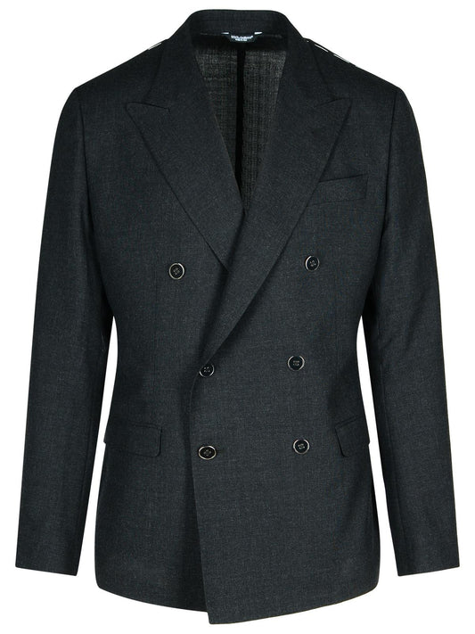 Dolce & Gabbana 'Drop 7' Dark Grey Wool Blazer Men
