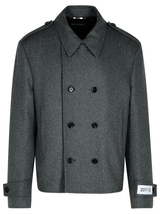 Dolce & Gabbana Grey Wool Blend Jacket Men