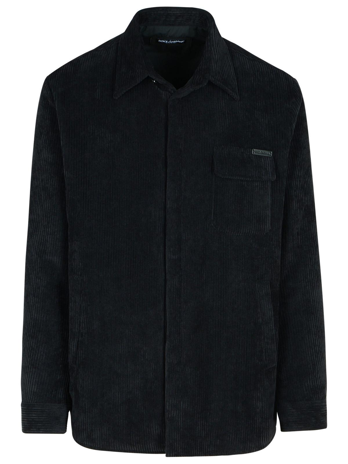 Dolce & Gabbana Black Polyester Blend Shirt Men