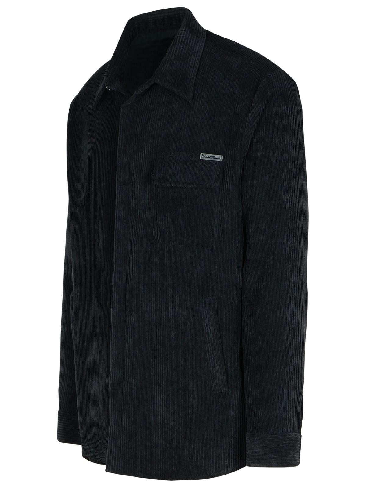 Dolce & Gabbana Black Polyester Blend Shirt Men