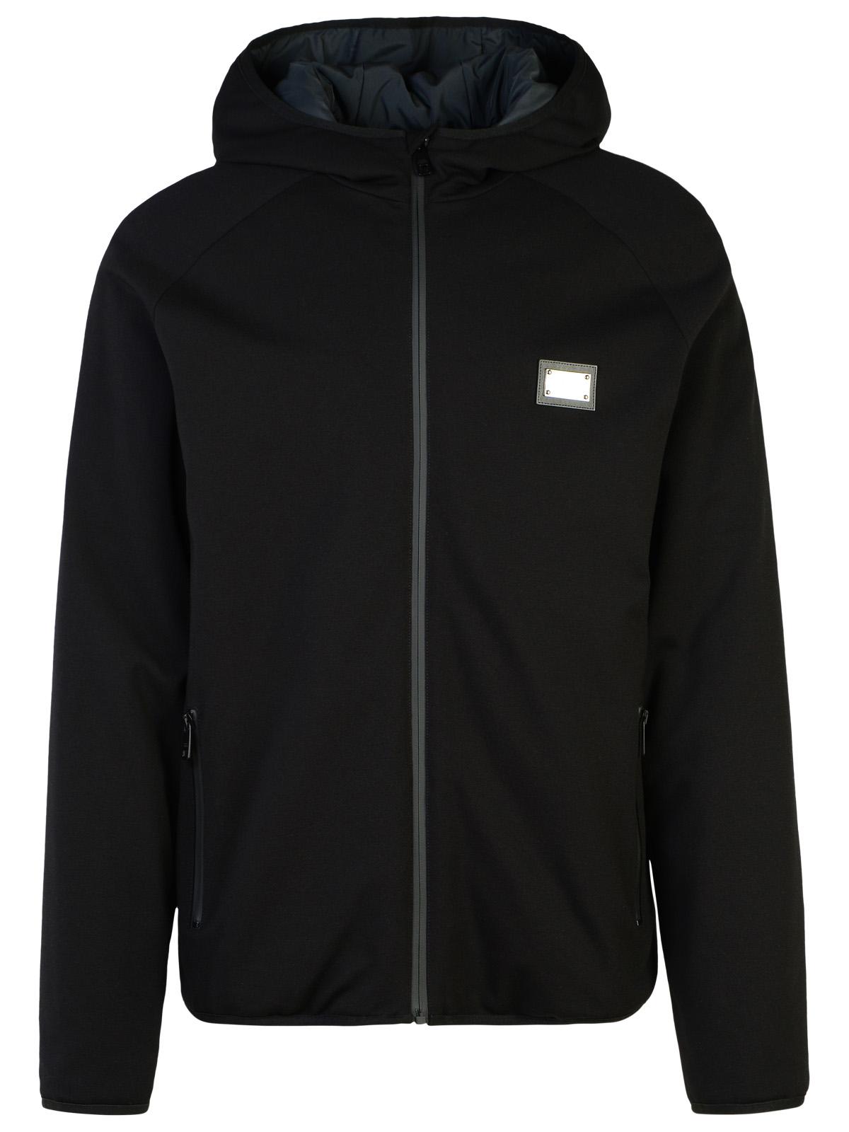 Dolce & Gabbana Black Viscose Blend Jacket Men