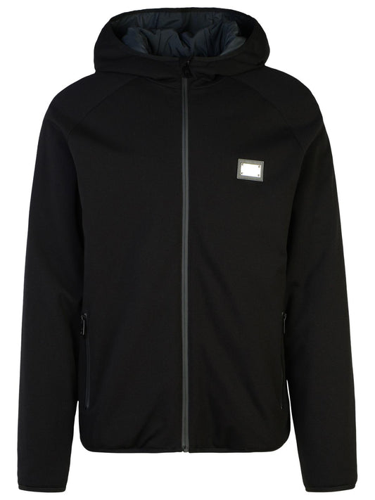 Dolce & Gabbana Black Viscose Blend Jacket Men