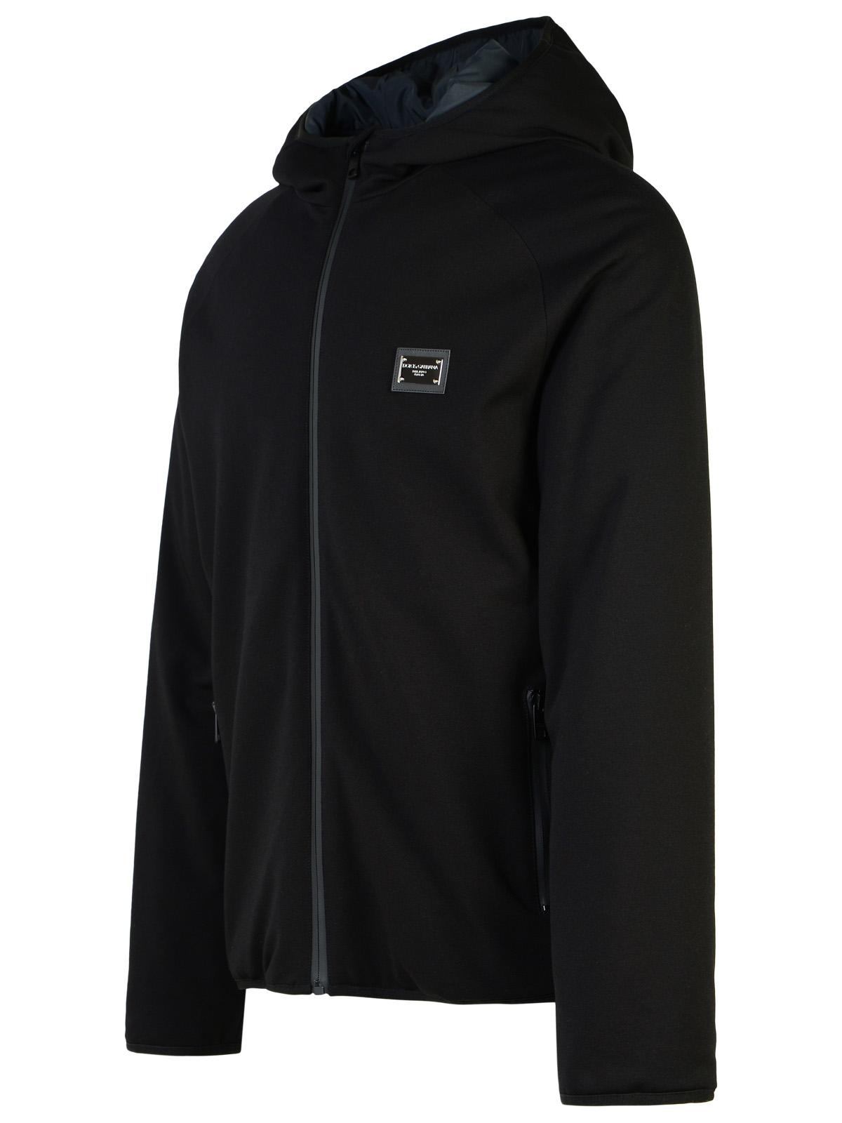 Dolce & Gabbana Black Viscose Blend Jacket Men