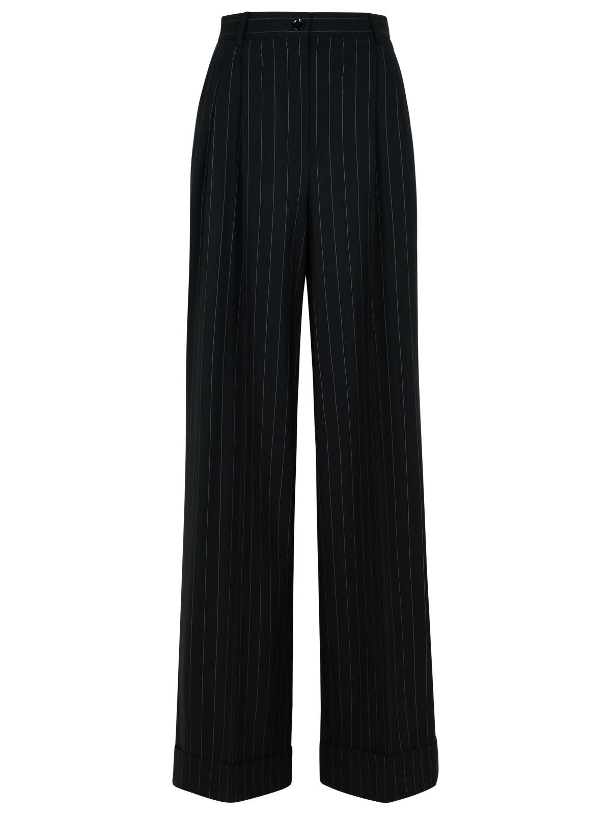 Dolce & Gabbana Black Virgin Wool Trousers Women