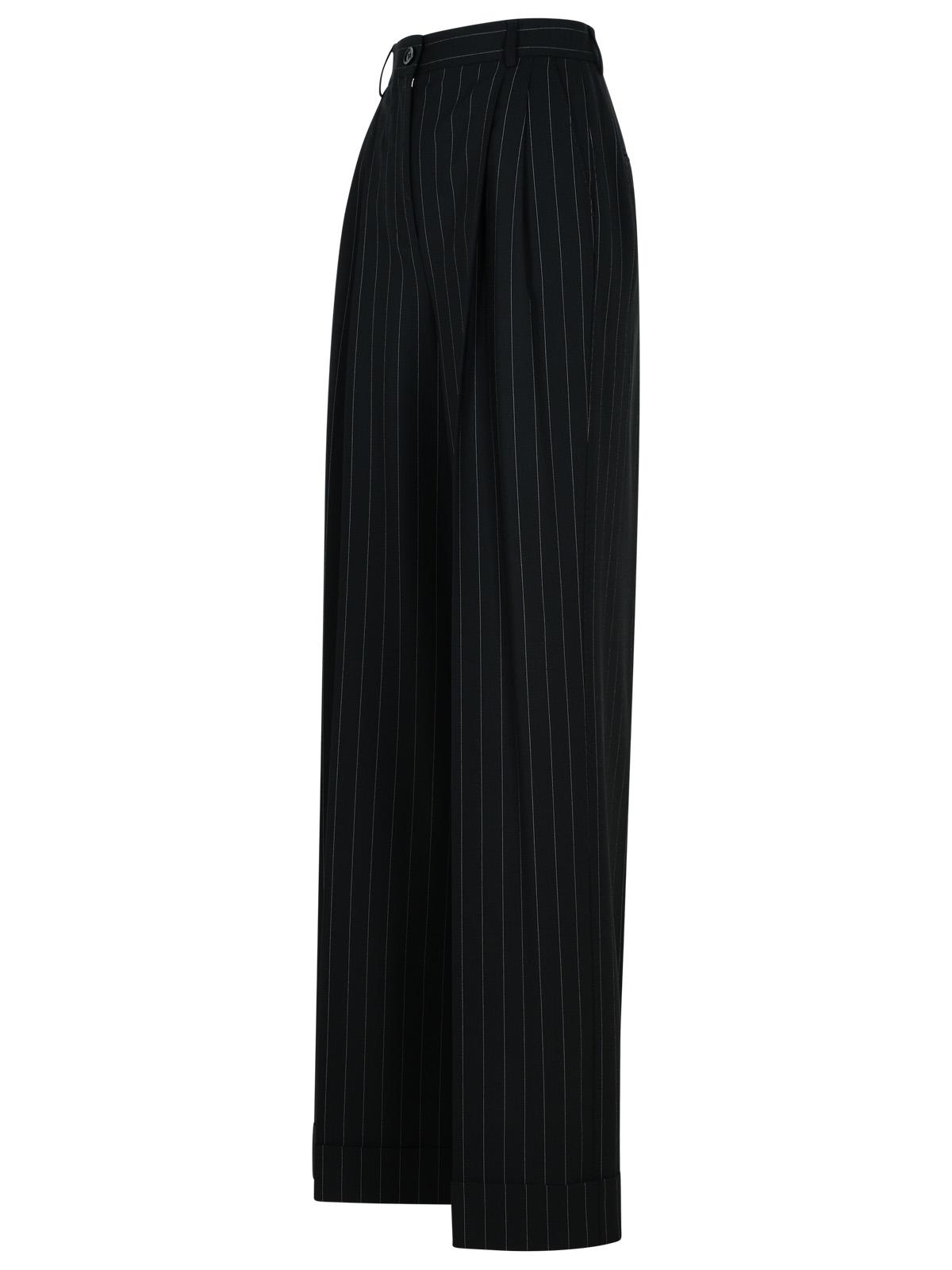 Dolce & Gabbana Black Virgin Wool Trousers Women
