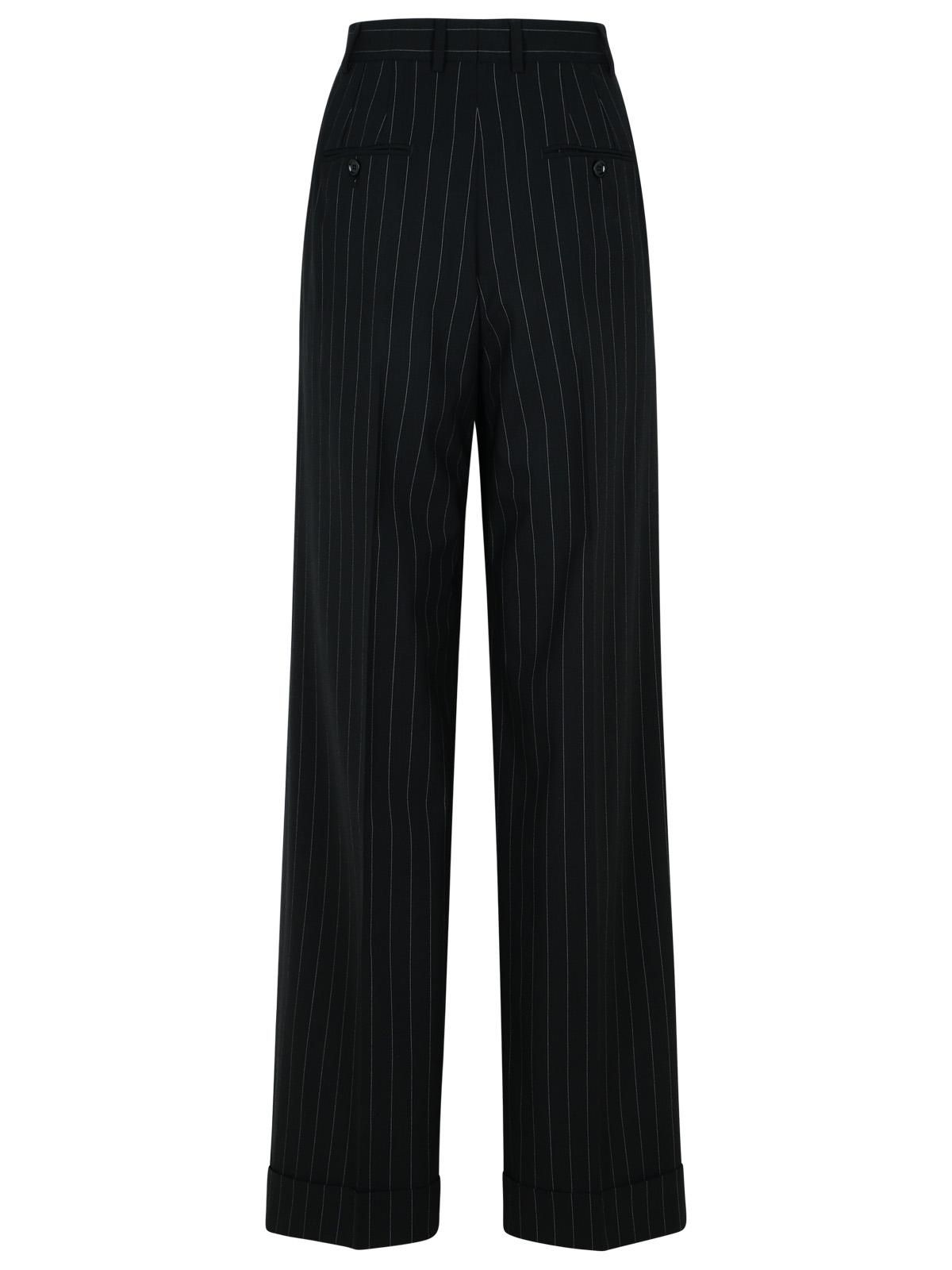 Dolce & Gabbana Black Virgin Wool Trousers Women
