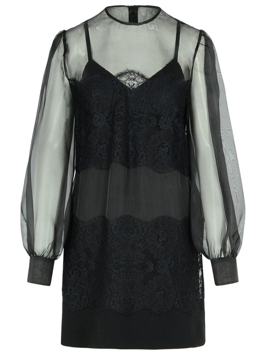 Dolce & Gabbana Black Silk Organza Dress Women