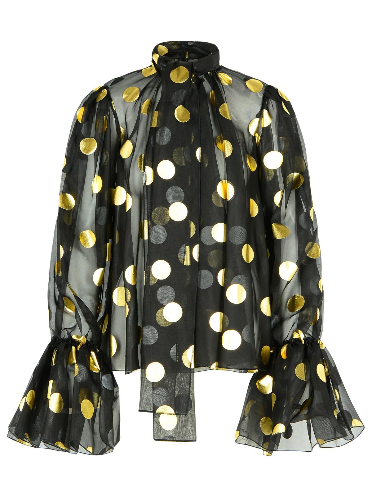 Dolce & Gabbana Black Silk Organza Blouse Women
