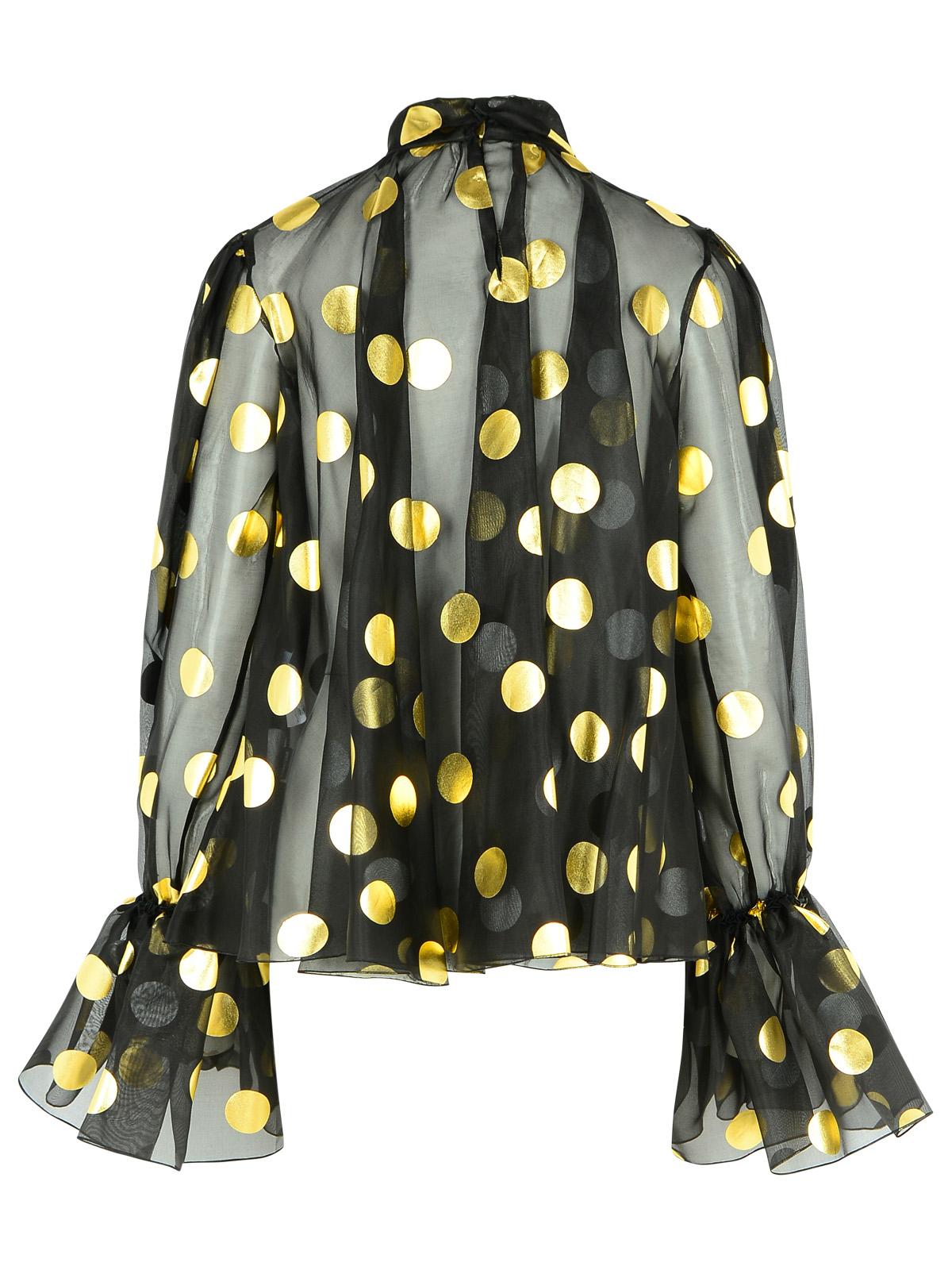 Dolce & Gabbana Black Silk Organza Blouse Women