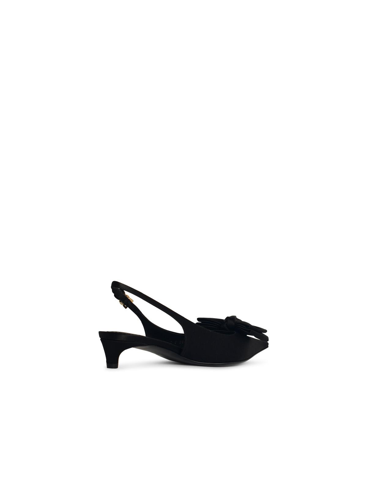 Dolce & Gabbana Black Silk Blend Slingbacks Women