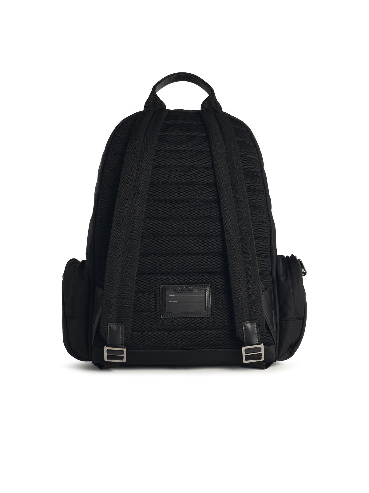 Dolce & Gabbana Black Nylon Blend Backpack Men
