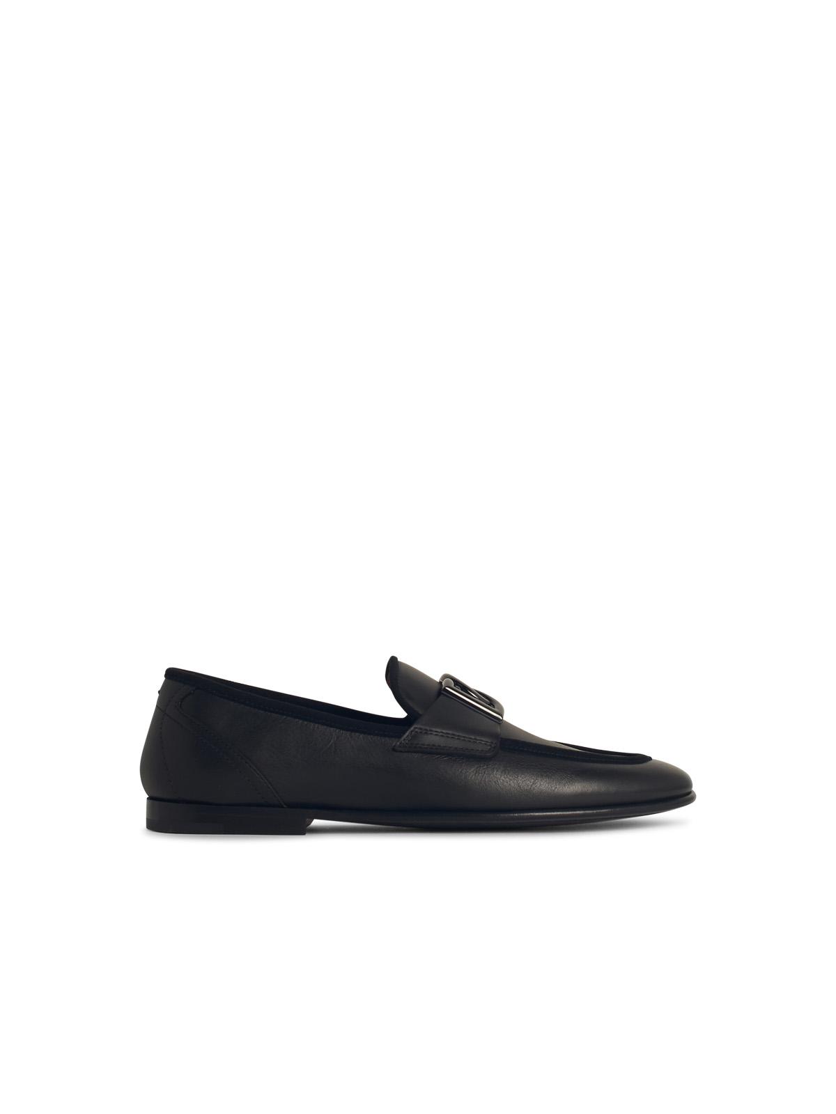 Dolce & Gabbana Black Leather Loafers Men
