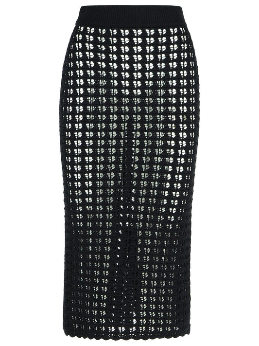 Dolce & Gabbana Black Virgin Wool Skirt Women