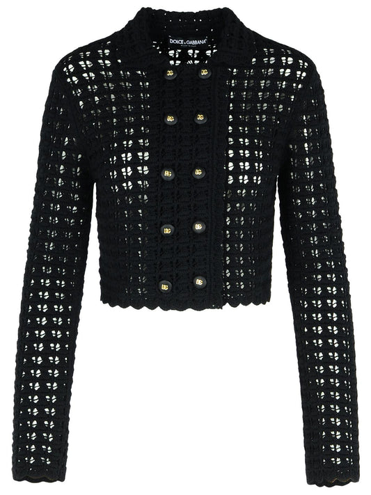 Dolce & Gabbana Black Virgin Wool Jacket Women