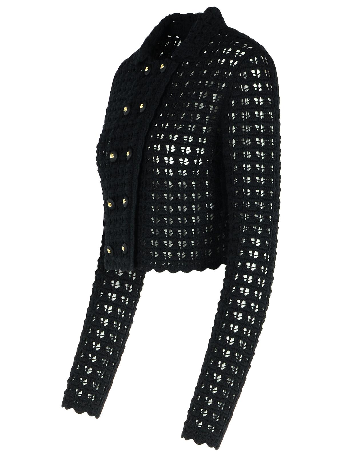 Dolce & Gabbana Black Virgin Wool Jacket Women