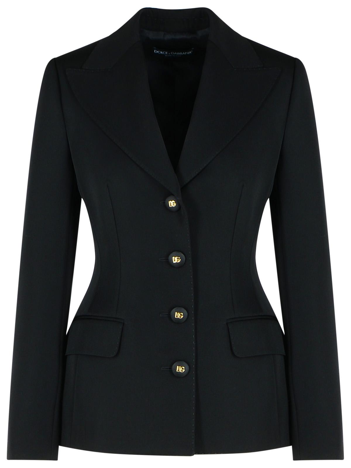 Dolce & Gabbana Black Virgin Wool Blazer Women