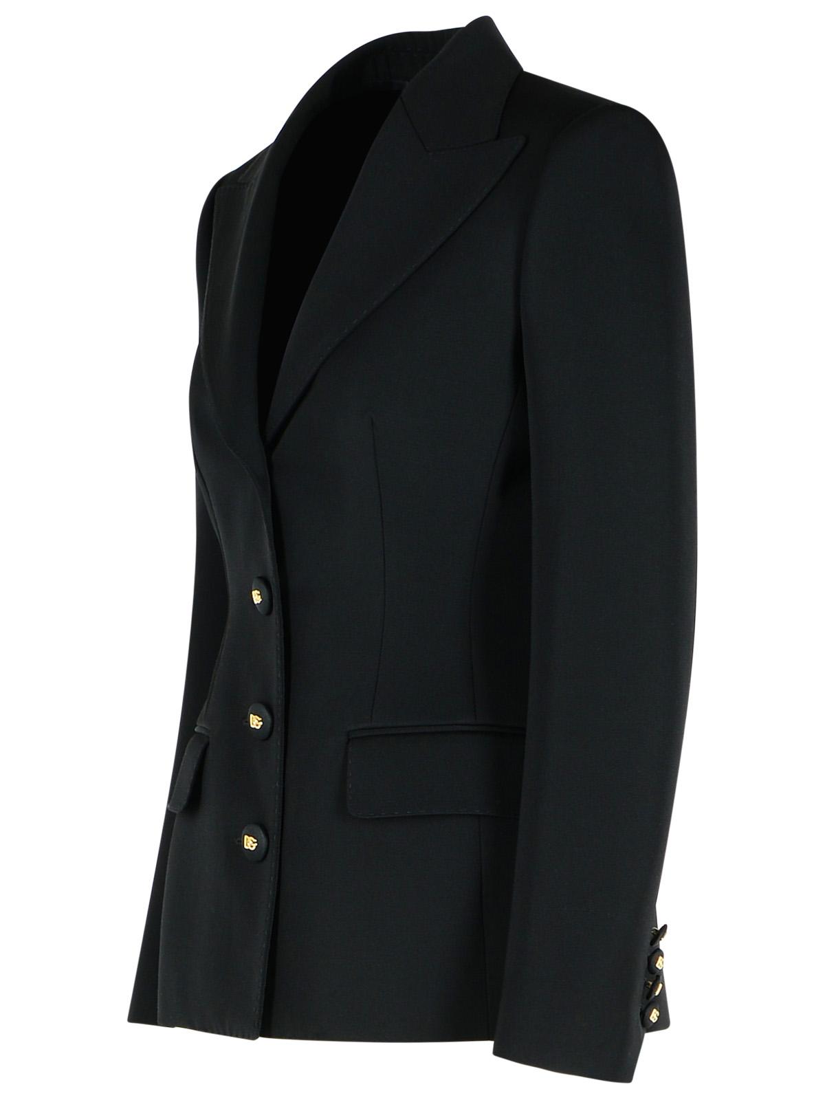 Dolce & Gabbana Black Virgin Wool Blazer Women
