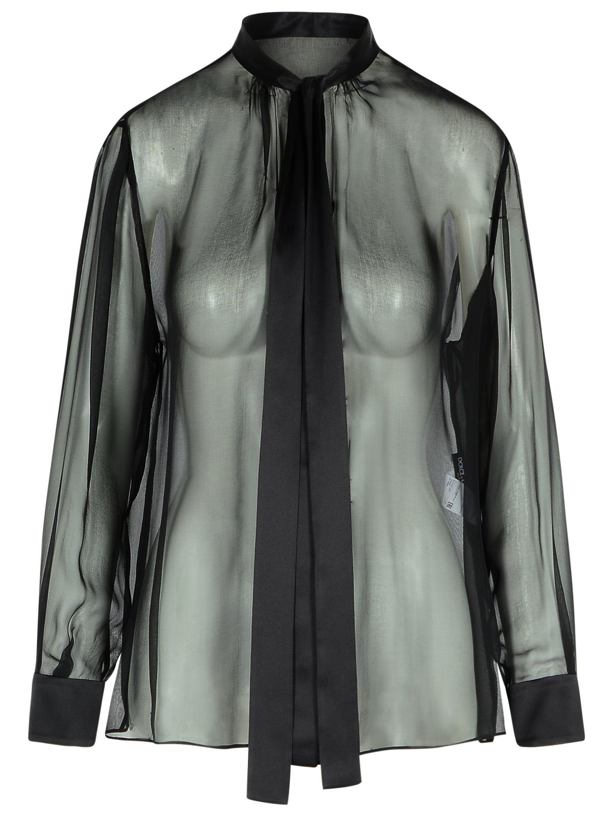 Dolce & Gabbana Black Silk Shirt Women