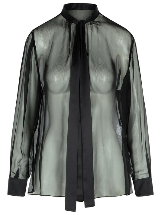 Dolce & Gabbana Black Silk Shirt Women