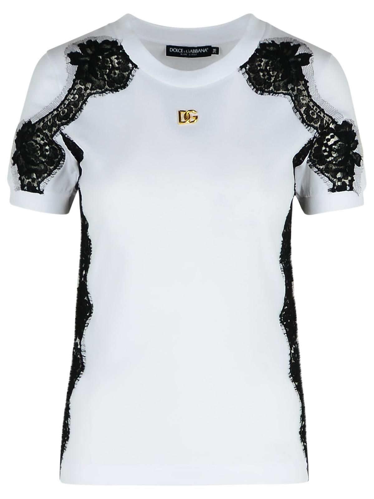 Dolce & Gabbana White Cotton T-Shirt Women