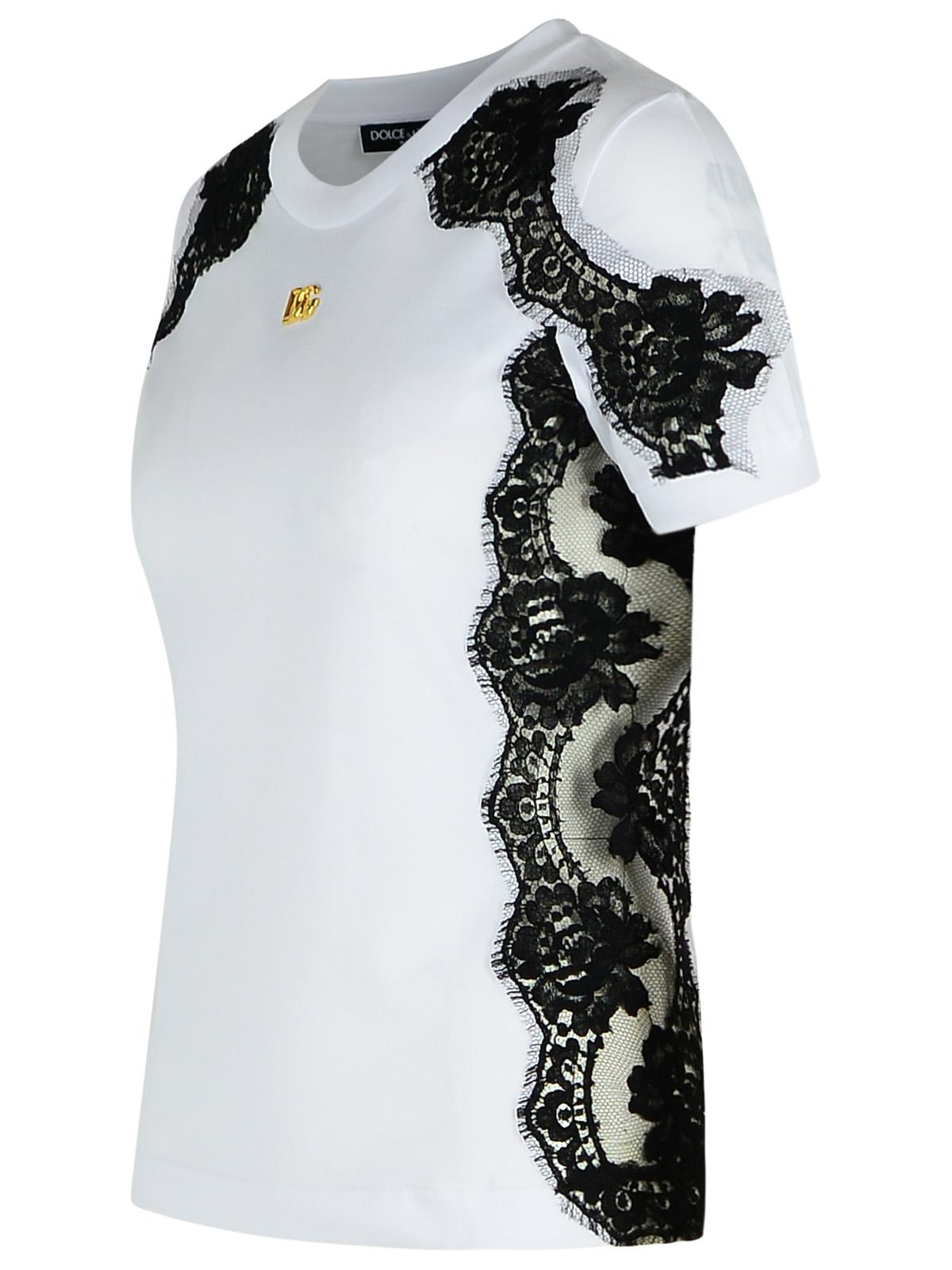 Dolce & Gabbana White Cotton T-Shirt Women