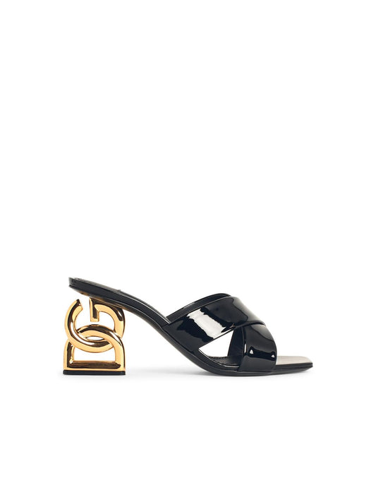 Dolce & Gabbana Black Leather Sandals Women