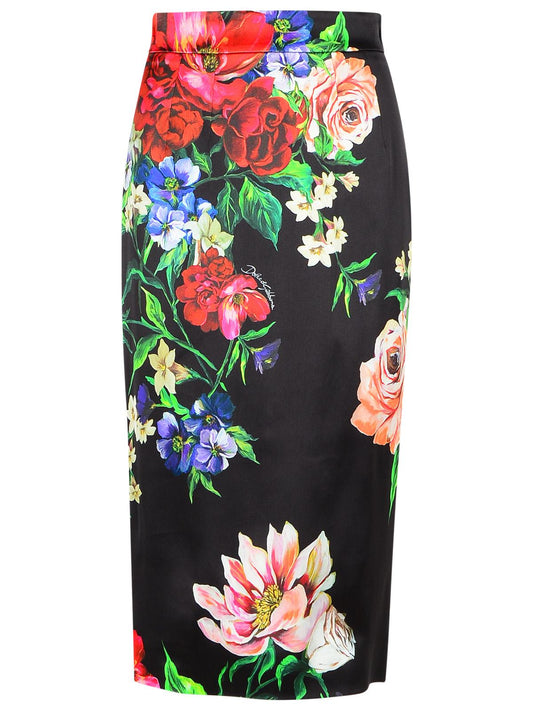 Dolce & Gabbana Black Viscose Blend Skirt Women