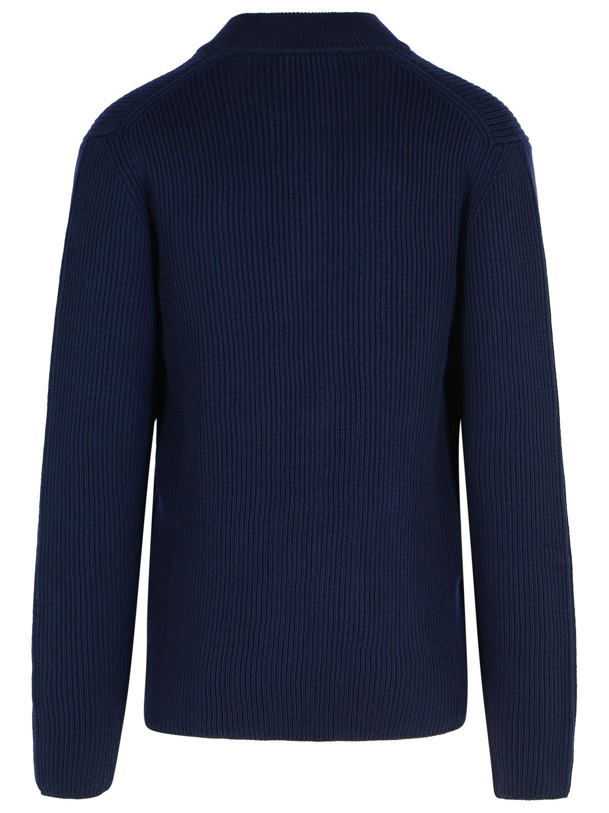 Dolce & Gabbana Navy Virgin Wool Sweater Men