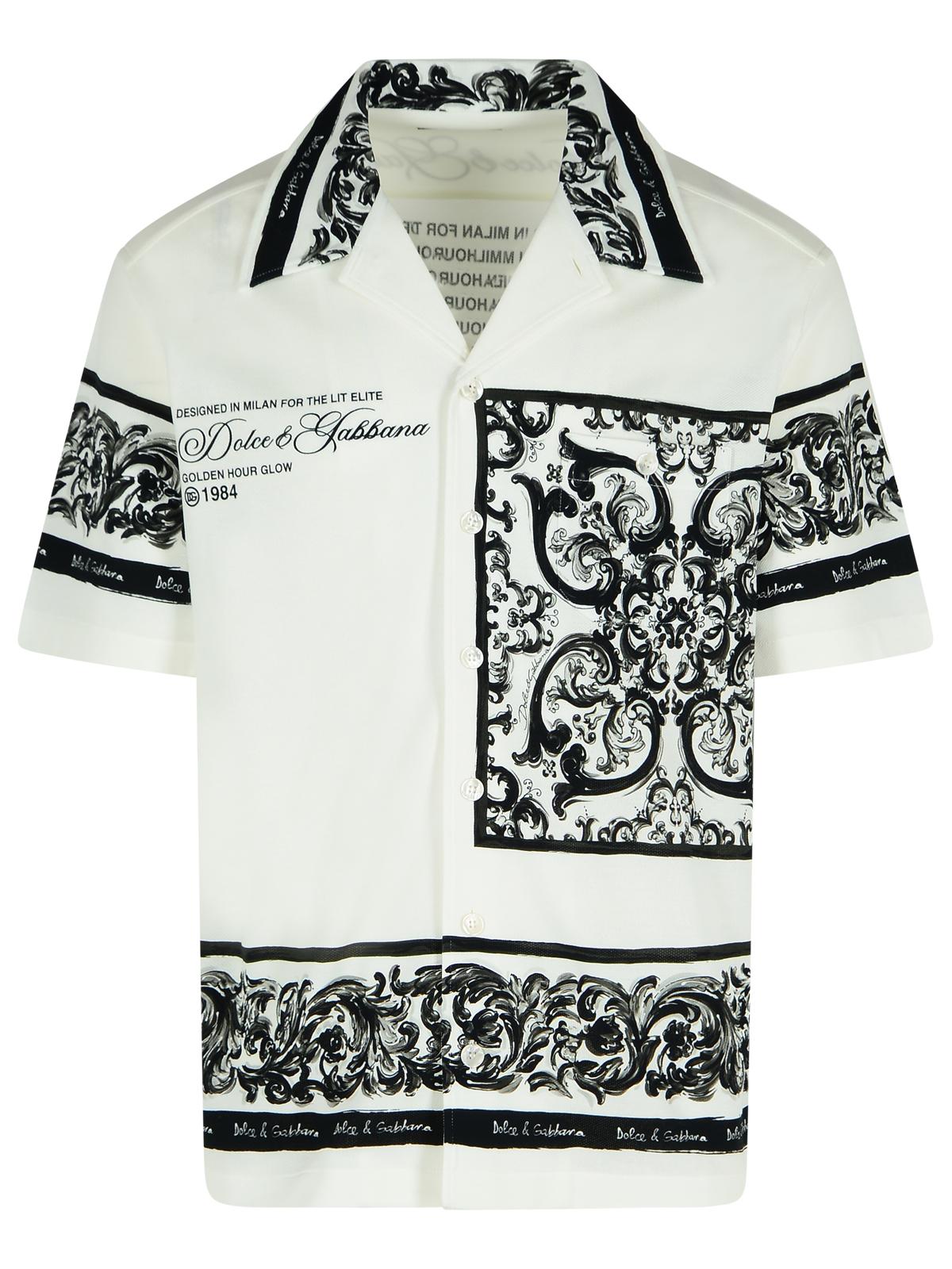 Dolce & Gabbana White Cotton Shirt Men