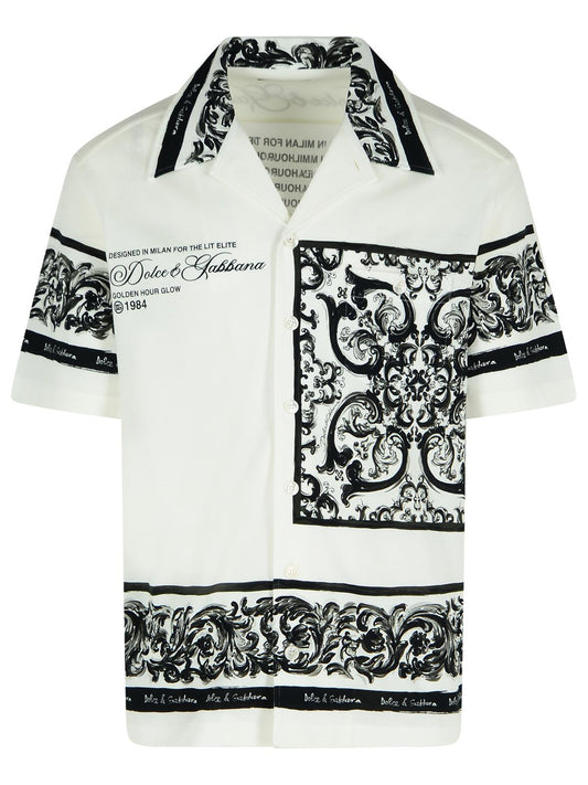 Dolce & Gabbana White Cotton Shirt Men