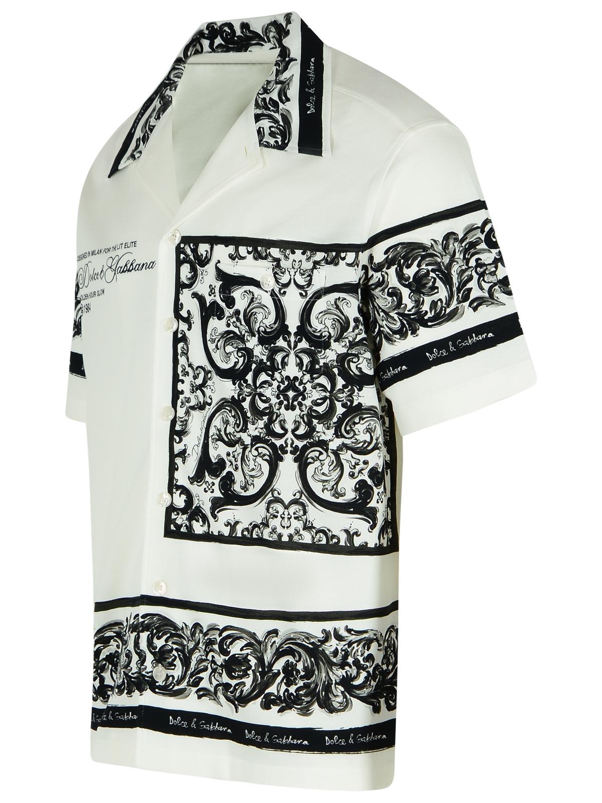 Dolce & Gabbana White Cotton Shirt Men