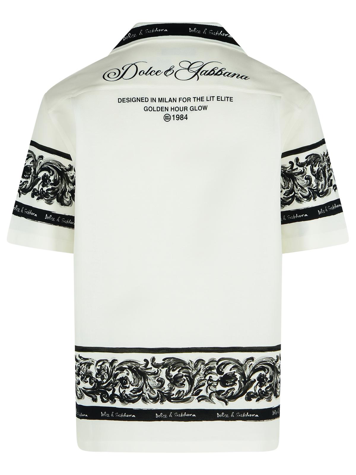 Dolce & Gabbana White Cotton Shirt Men