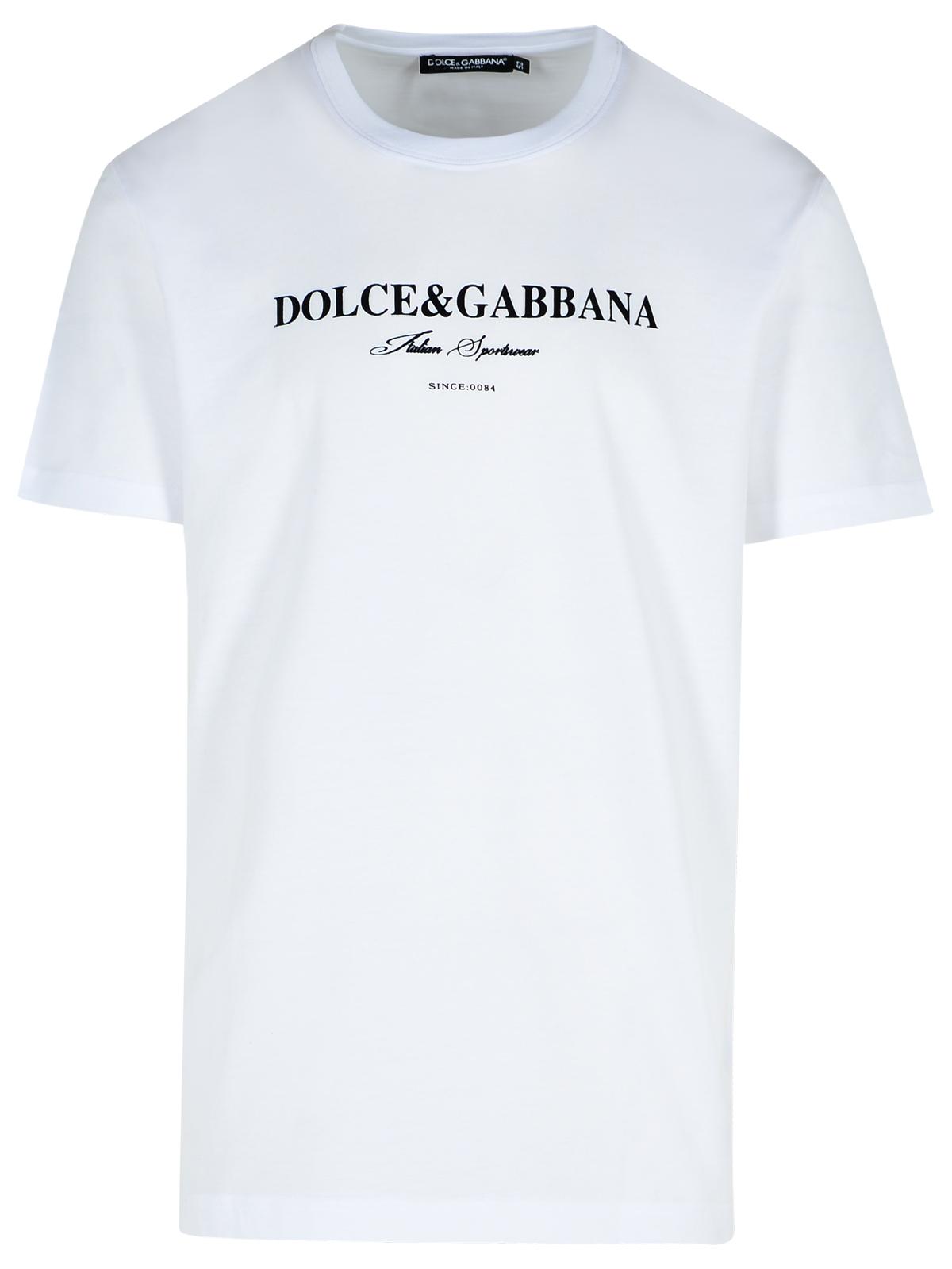 Dolce & Gabbana White Cotton T-Shirt Men