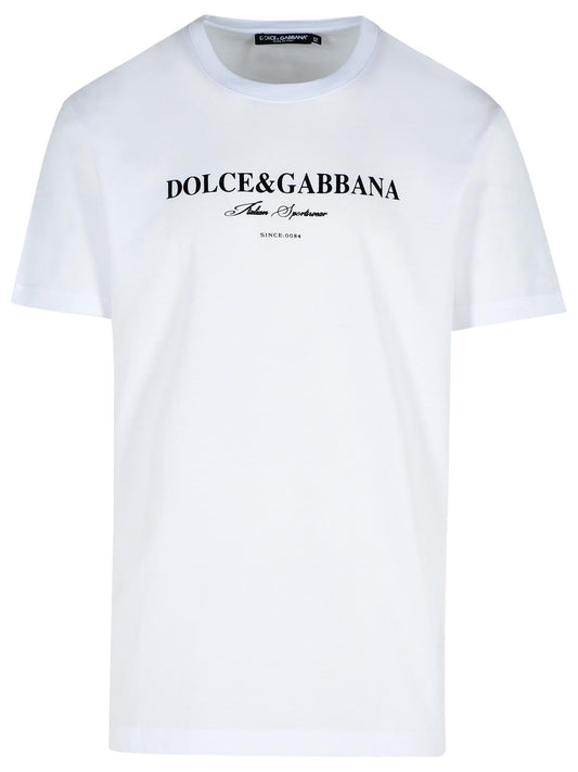 Dolce & Gabbana White Cotton T-Shirt Men