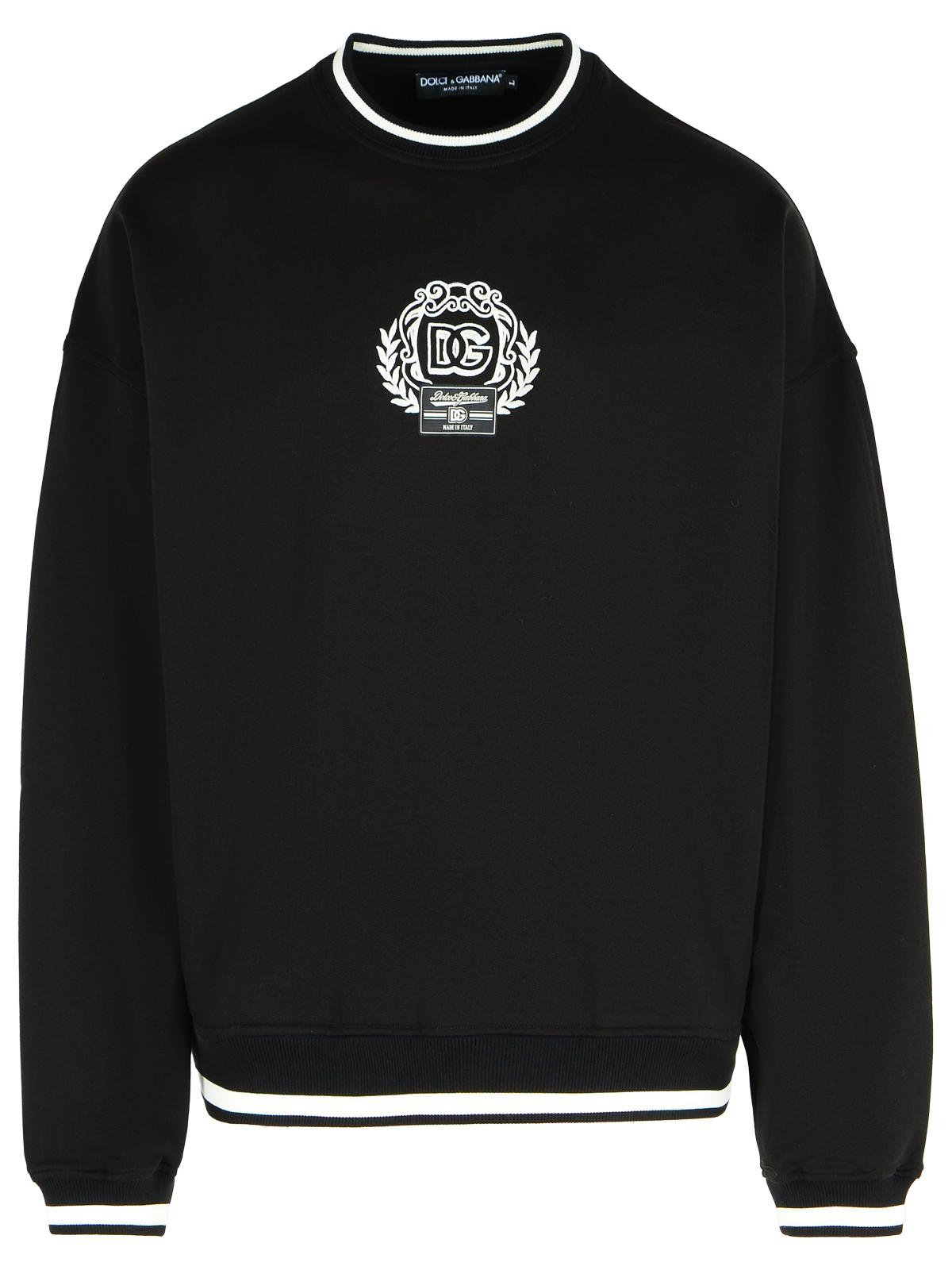 Dolce & Gabbana Black Cotton Sweatshirt Men