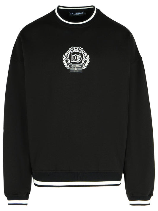 Dolce & Gabbana Black Cotton Sweatshirt Men