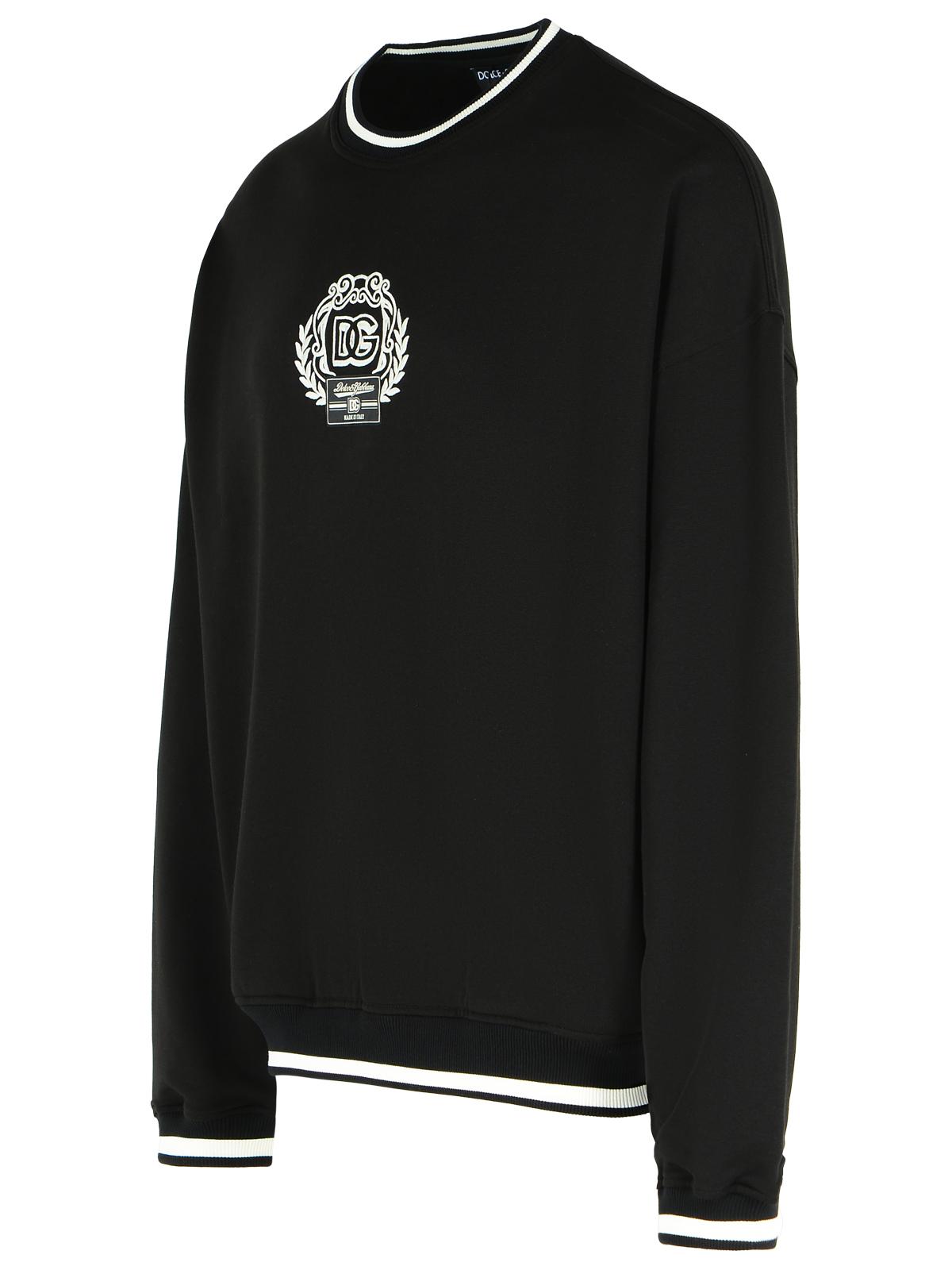 Dolce & Gabbana Black Cotton Sweatshirt Men