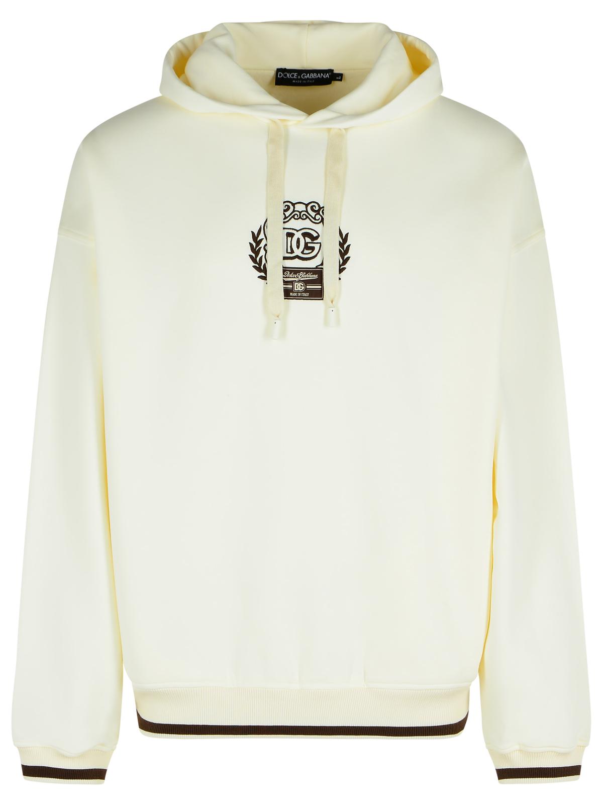Dolce & Gabbana Ivory Cotton Sweatshirt Men
