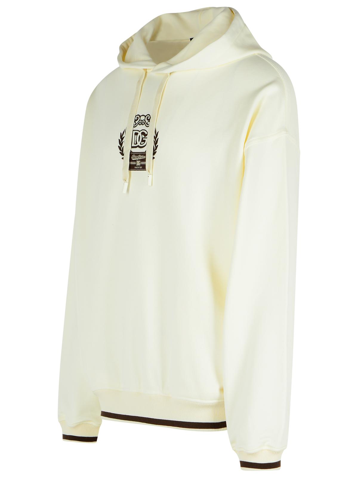 Dolce & Gabbana Ivory Cotton Sweatshirt Men